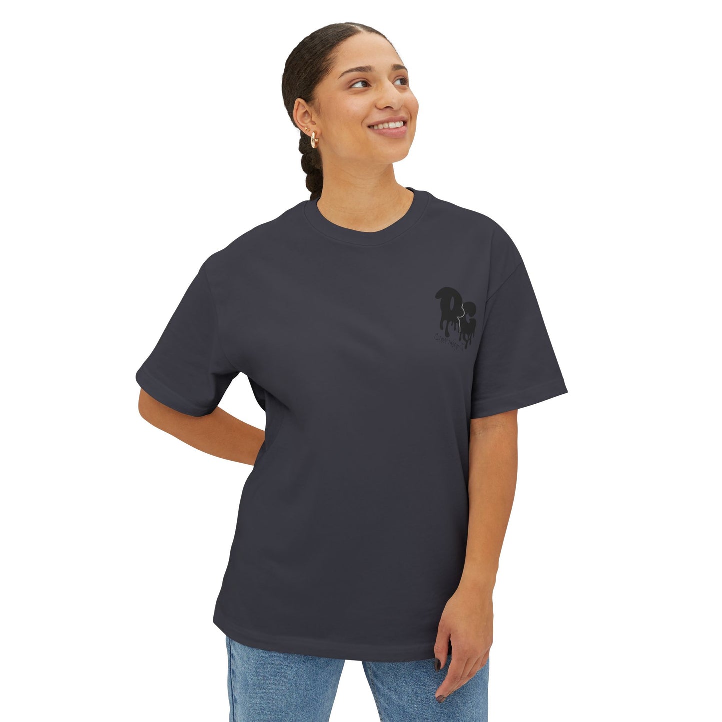 WomenZ Oversized Boxy Tee Simple Logo