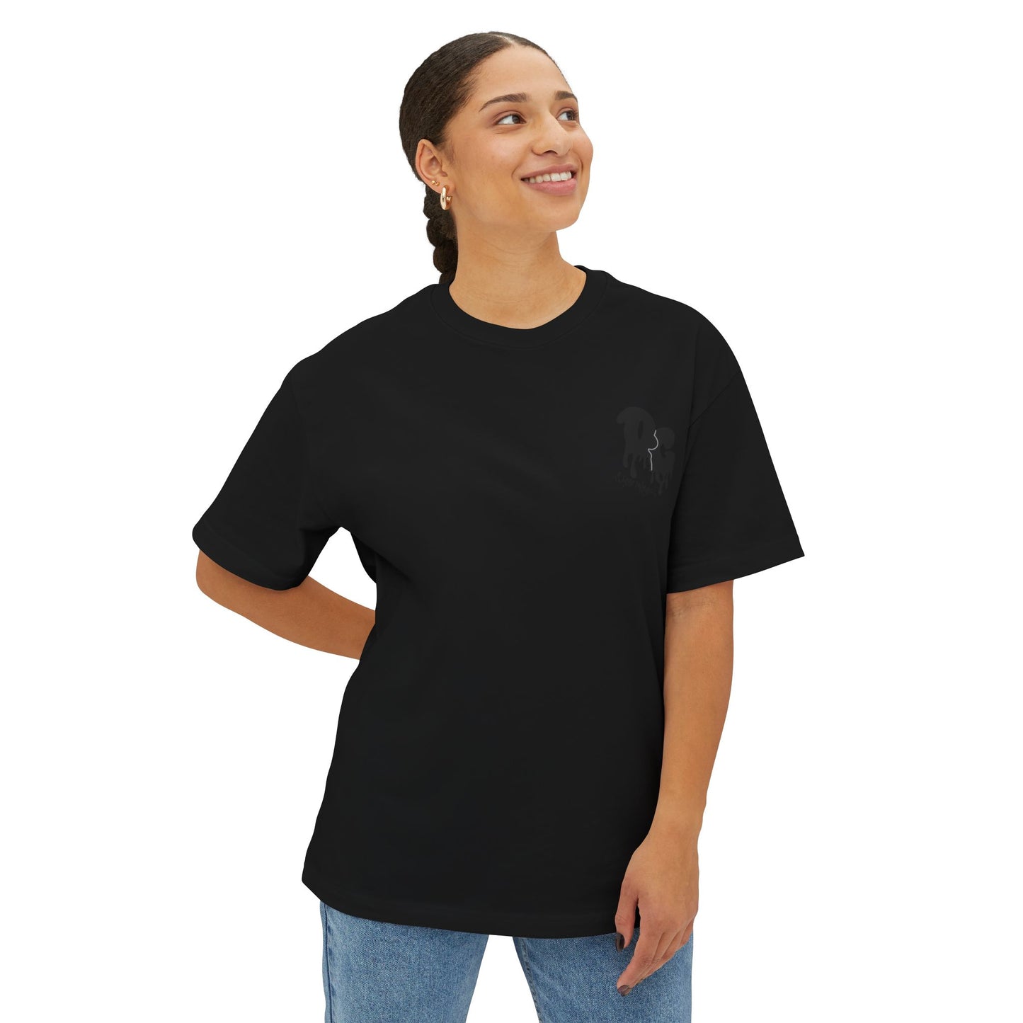 WomenZ Oversized Boxy Tee Simple Logo