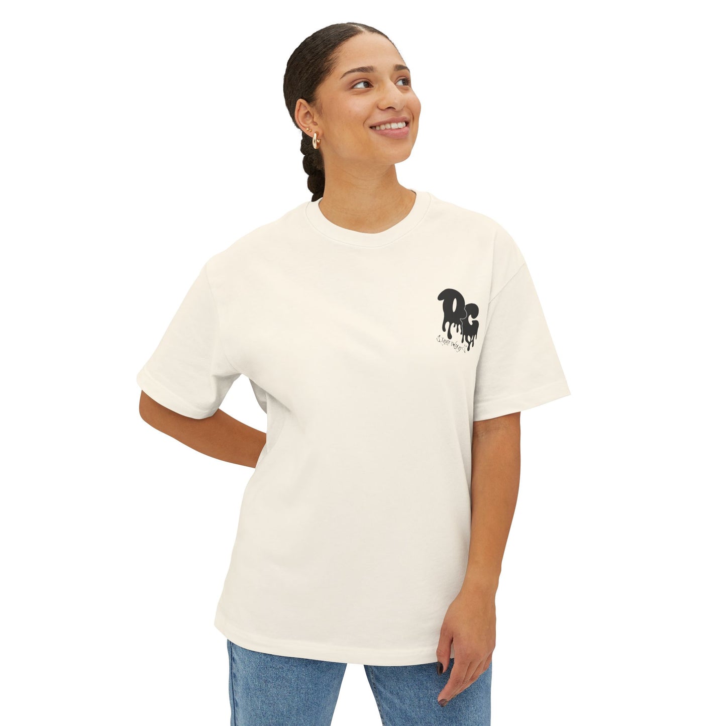 WomenZ Oversized Boxy Tee Simple Logo